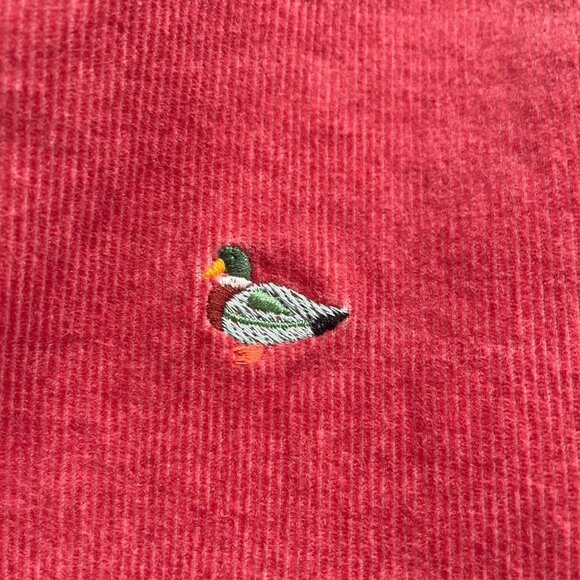 NWT Talbots Size 2 Stretch Embroidered Mallard Ducks Corduroy Straight Leg Pants - Picture 8 of 13